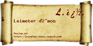 Leimeter Ámos névjegykártya